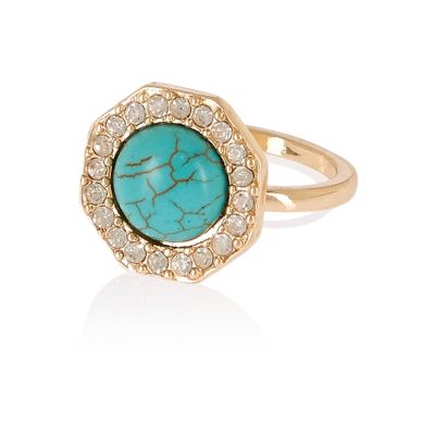 Turquoise encrusted ring